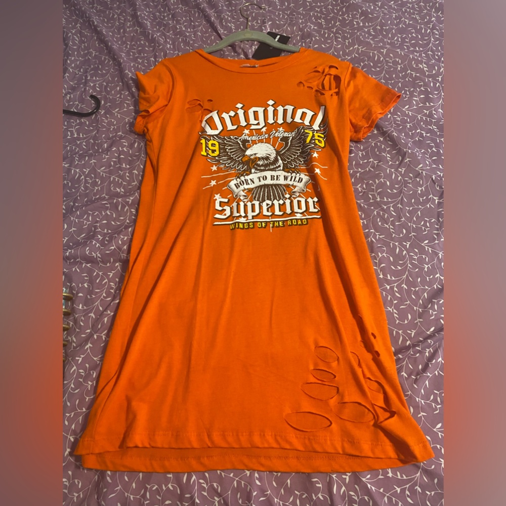 Brand new orange fashion nova dress